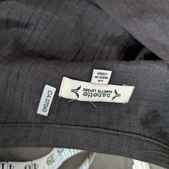 Nanette Lepore Black Ruffled Shirt Dress Size 14 - Picture 5 of 6